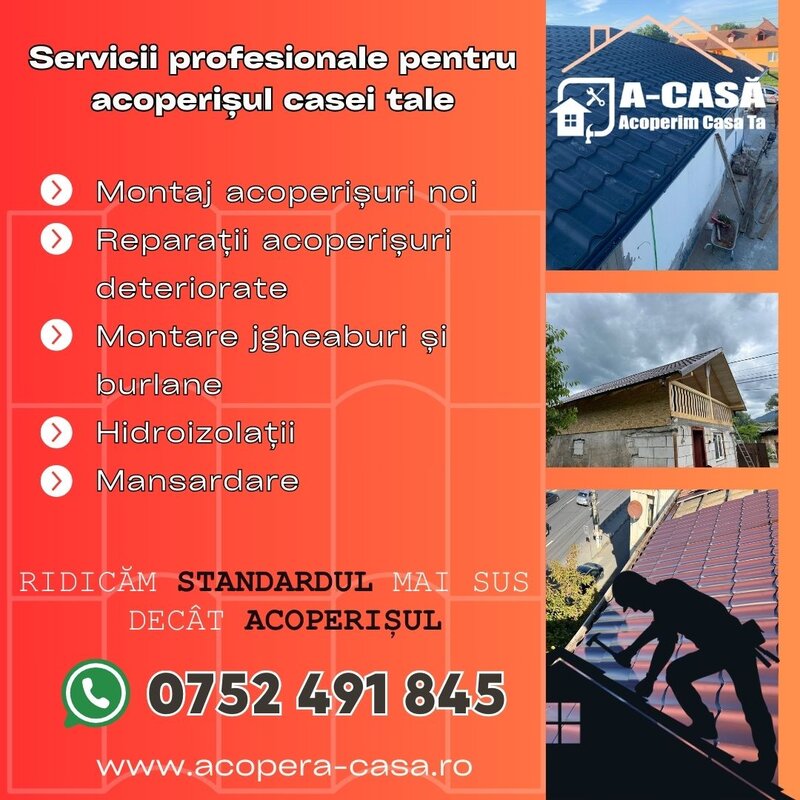 Acoperisuri, montaj si reparatii.